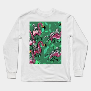 Flamingo skeletons Long Sleeve T-Shirt